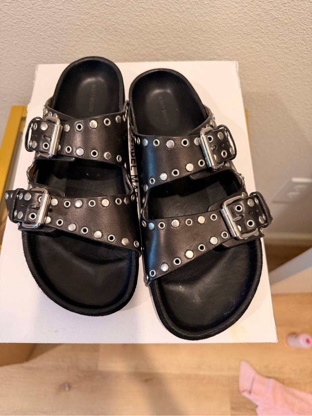 Isabel Marant Lennyo Black Studded Sandals, 39 - Picture 12 of 12